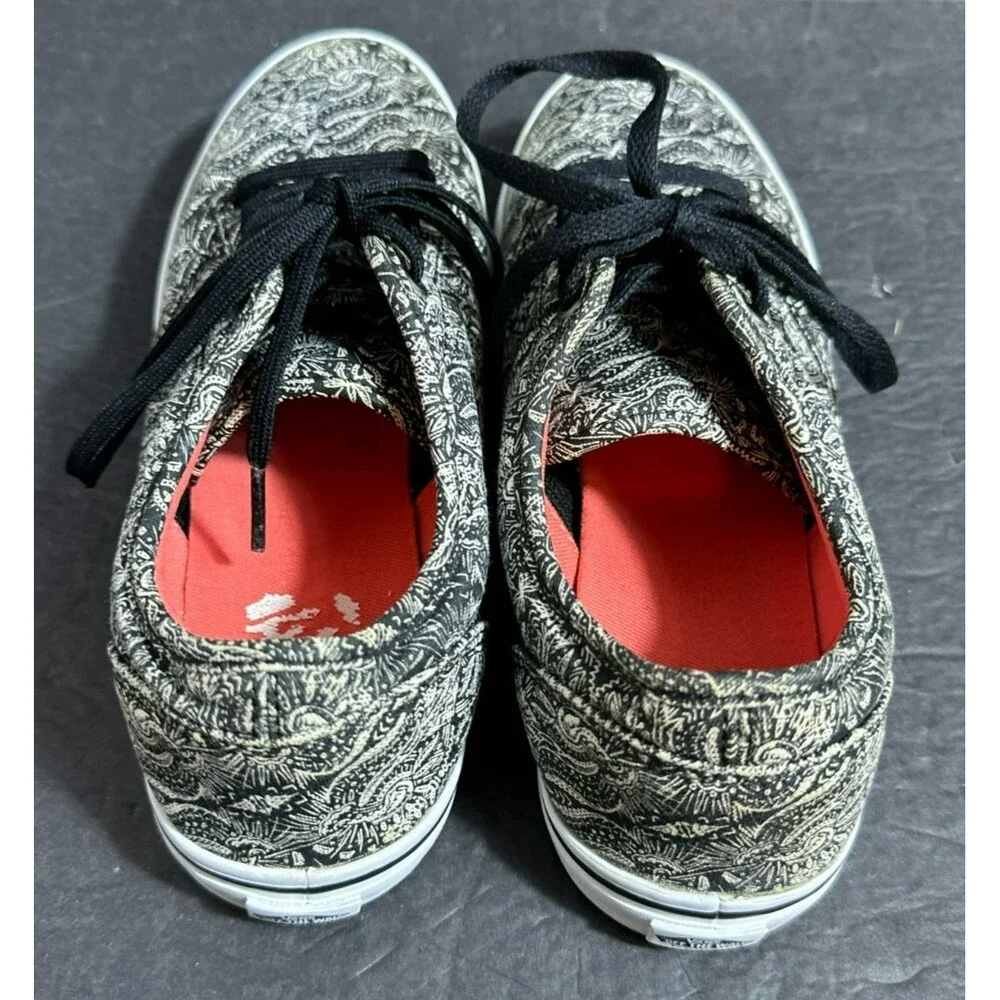 Vans Atwood Low Black Paisley Print Canvas Skate Shoes Women's Size 7 - Picture 5 of 8